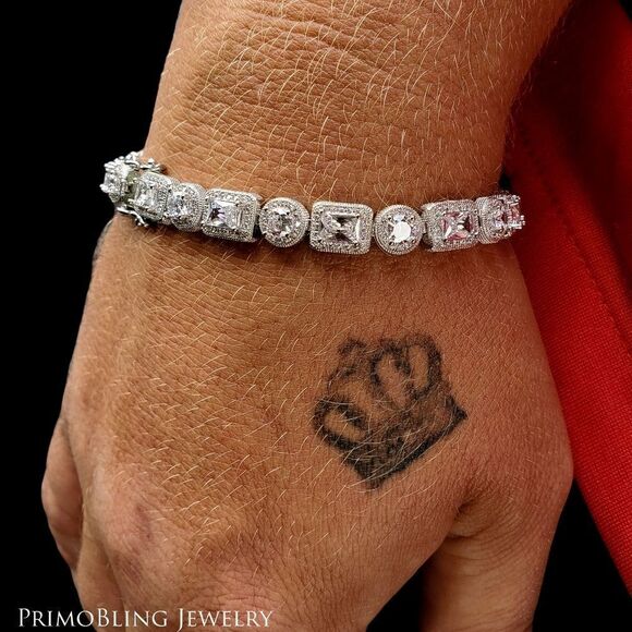 Round & Square Diamond Bracelet - Picture 2 of 3